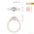 thumbnail image 5 of Angara Natural 1.12 Ct. Aquamarine Solitaire Ring in 14K Rose Gold for Women (Ring Size: 3), 5 of 10