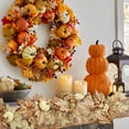 thumbnail image 6 of Twfbrm Fall Maple Leaves Garland, 5.7ft Artificial Maple Leaf Garland with Pumpkins and Berrirs, Farmhouse Autumn Foliage Hanging Vine Thanksgiving Harvest Fall Decorations for Home Party Fireplace, 6 of 7