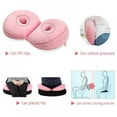 thumbnail image 3 of Foldable Dual Comfort Cushion Lift Hips Up Seat Memory Sponge Mat Pad Pillow for Relief Sciatica Tailbone Hip Pain Fits in Car, Home Office, 3 of 8
