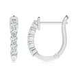 thumbnail image 2 of ANGARA Natural Classic Diamond Hinged Hoop Earrings in 14K White Gold for Women (Size-2.3mm| Color-G| Clarity-VS2) | April Birthstone, Anniversary, Jewelry Gift for Women | Natural Diamond Earrings, 2 of 9