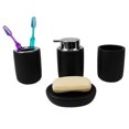 thumbnail image 3 of Home Basics Luxem 4 Piece Ceramic Bath Accessory Set, Black, 3 of 7