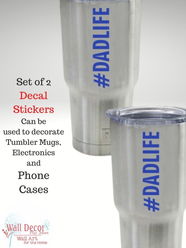 3 x 3.5" glasses waterbottles Father's Day DECAL ONLY perfect for mugs 