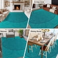 thumbnail image 5 of Teal Boho Area Rug 6x9 FT, Non Slip Living Room Throw Carpet, Farmhouse Abstract Geometric Aesthetic Art Washable Soft Large Floor Carpet Non-Shedding Rug for Bedroom Dining Room Play Room, 5 of 9