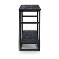 thumbnail image 4 of Lev Indoor 1-Shelf Wood Rustic Navy Blue End Table for Living Room, 4 of 7