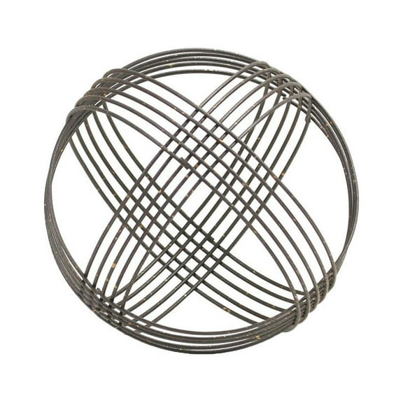 Home Decorative Indoor Silver Metal Orb 7" Dia