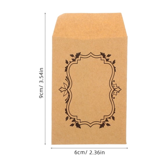 OUNONA 50pcs Brown Kraft Paper Mini Envelopes Small Bags for Craft Storage, Miniature Trinkets, Jewelry, and Small Item Organization