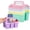 Pastel Color, variant on Plastic Caddy With Handle,Protable Classroom Craft Caddy, 6-pack Storage Caddy For Pencil,Pen,Craft Tools (Black)