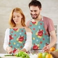 thumbnail image 3 of Pioneer Flower Floral Print Pattern Apron for Women and Men, Cotton Linen Waterproof with Pockets, Adjustable, 33x27 Inch for Kitchen, Gardening, BBQ, Salon, 3 of 6