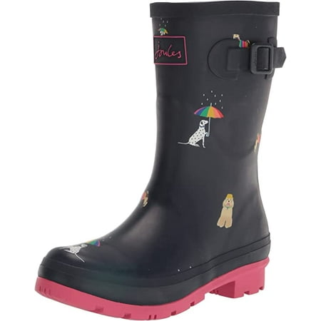 

Joules Women s Rain Boot Size US 8 M Navy Rainbow Dog