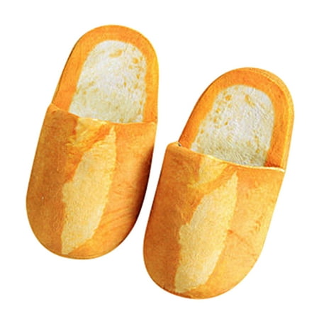 

Dainzusyful Slippers Accessories Adult Autumn Winter Slippers Warm Home Shoes Look Bread Bun Plush Cotton Shoes Slippers For Women Yellow