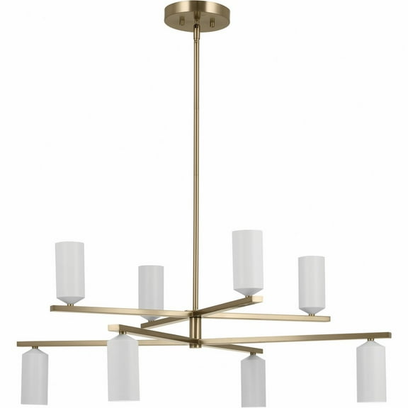 52532CPZWH-Kichler Lighting-Gala - 8 Light Chandelier-14 Inches Tall and 36 Inches Wide-Champagne Bronze/White Finish