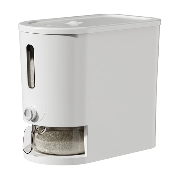 Matsuzay Dispensador conveniente y rápido del arroz del ABS con capacidad visible del almacenamiento inconsútil hecho del plástico de los PP Organizadores de utensilios de cocina tipo+2【5kg】
