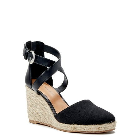 

Time and Tru Women s Espadrille Platform Footbed Sandals