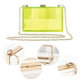 thumbnail image 3 of Bolsos de mujer de acrílico, bolso bandolera tridimensional transparente amarillo, 3 of 5