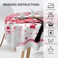 thumbnail image 5 of Valentine Heart Tree Round Tablecloth Thicken Desk Cloth Washable Valentine''s Table Cover Table Cloth for Kitchen Daily Dinning Party Tabletop Decor 60 Inch, 5 of 6