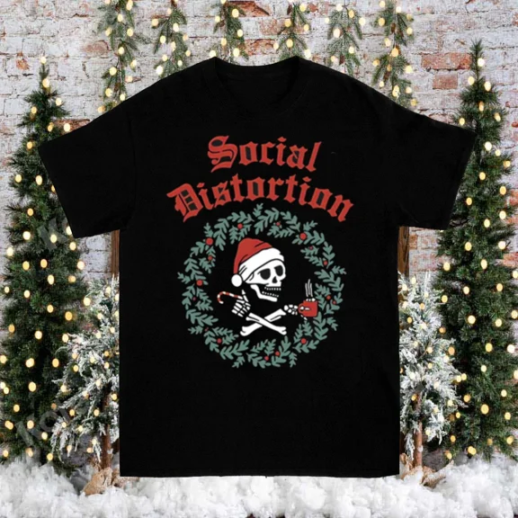 RARE Social Distortion Christmas 2024 T-shirt Cotton Unisex Tee S-4Xl BO950