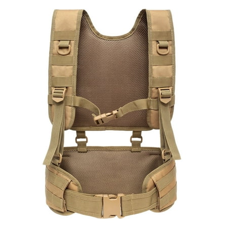 ShYlai Outdoors Training Belt Multifunctional Airsoft Paintball Molle Padded Combat Assault Vest Oxford Cloth for Shooting War Game
