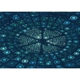 thumbnail image 1 of Ahgly Company Indoor Rectangle Patterned Blue Eyes Blue Area Rugs, 3' x 5', 1 of 1