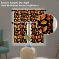 thumbnail image 5 of Autumn Yellow Leaves Fall Kitchen Curtains with Valance and Tier Sets 36 Inch, 3 Pieces Tree Leaf Floral Rod Pocket Drapes Window Treatment Curtains for Kitchen Over Sink Dining Room Decor, 5 of 6