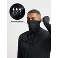 thumbnail image 2 of BALEAF Men's Sun Hoodies UPF 50+ Separate Hood with Face Mask Long Sleeve Fishing Shirts UV Protection Rash Guard Black XL, 2 of 7