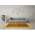 thumbnail image 3 of Ahgly Company Machine Washable Indoor Rectangle Abstract Yellow Modern Area Rugs, 2' x 5', 3 of 4