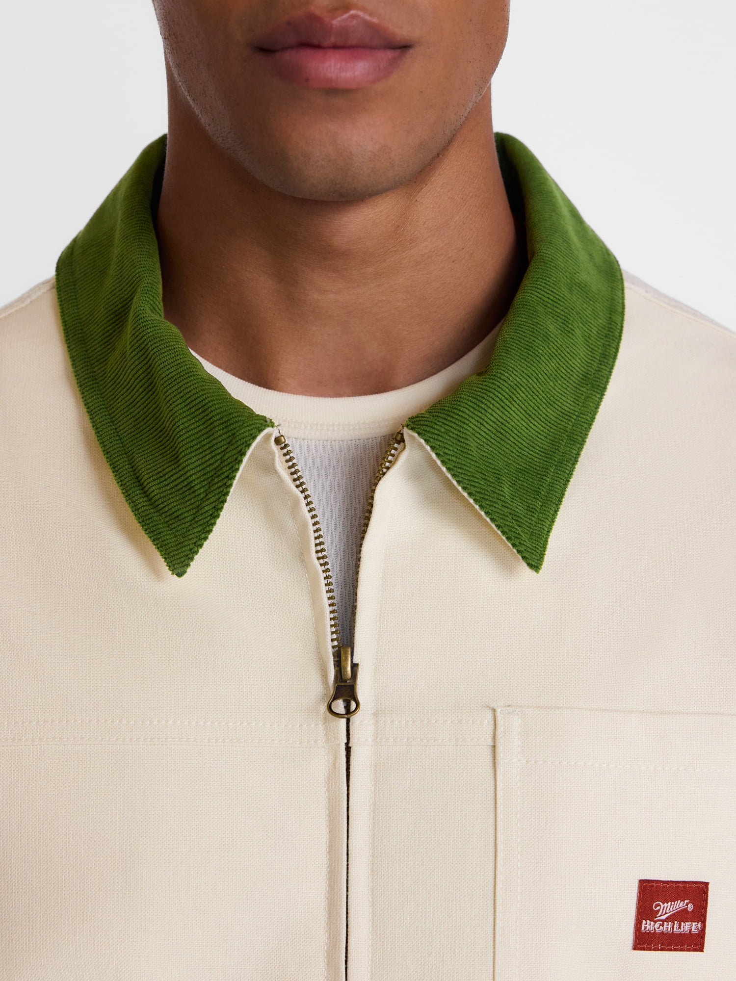 Miller High Life Men's Graphic Canvas Jacket with Long Sleeves, Sizes S-3XL