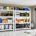 thumbnail image 5 of 59" W Garage Shelving 3000LBS Garage Shelving Heavy Duty 4-Tier Metal Storage Shelves Adjustable Shelf Unit Storage Rack for Basement Supermarket Warehouse 59.1" W x 23.7" D x 78.7" H White, 5 of 10