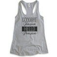 thumbnail image 1 of Goodbye Tension Hello Pension Tank Top, Ladies Racerback Tank Top, Retirement Tank, Retiree Retired Tank, Heather Gray, Large, 1 of 3