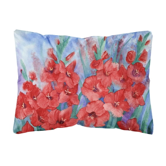Carolines Treasures IBD0250PW1216 Gladioli Canvas Fabric Decorative Pillow, 12H x16W, multicolor