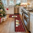 thumbnail image 4 of YIKA Christmas Kitchen Rugs Festive Christmas Home Floor Mats Crystal Velvet Blankets For Kitchens Living Rooms And Doorways Christmas Decorations B, 4 of 7
