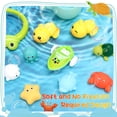 thumbnail image 6 of sixwipe Bath Toys for  6-12 Months+, Swimming Ducks Amphibious Dinghy Bath Toys for Toddlers 1-3,  No Hole Animal Floating Pool Toys, Fishing Net Watering Can  Bathtub Water Toys, 6 of 7