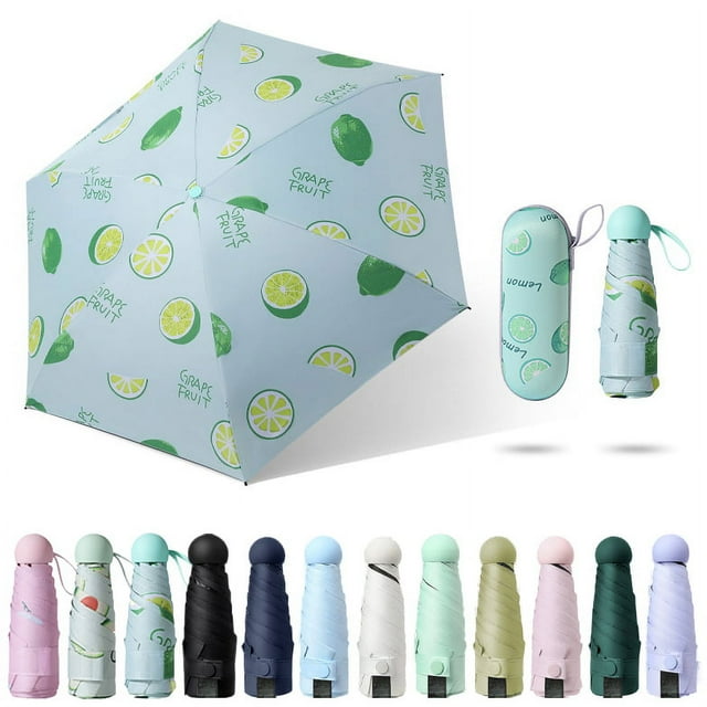 Mistaha Parasol Plié Ultraléger à Six Baleines avec Boîte Protection Solaire Protection UV Pare-Soleil Soleil
