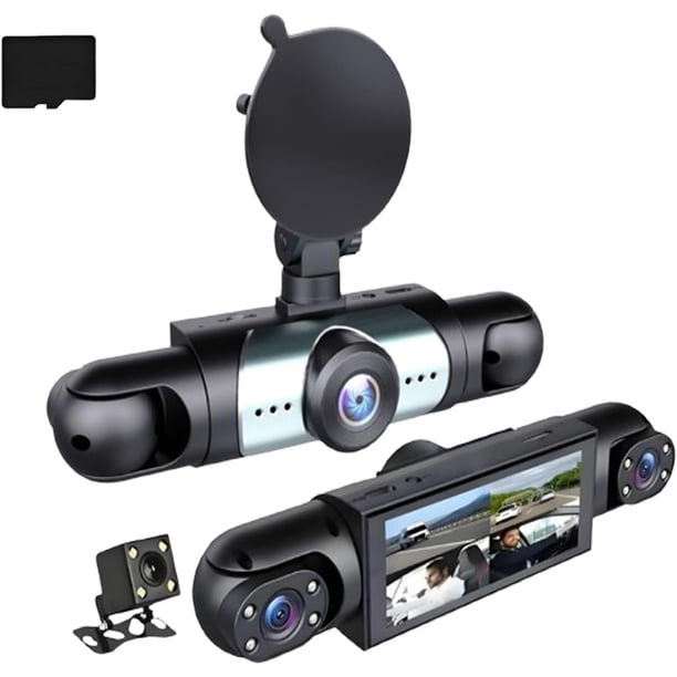 360° Full View Car Dashcam System Wireless,4 Channel Wifi Dash Cam for Cars Front/Rear/Left/Right,1080p HD Car Camera Wireless with Card, Night Vision, Loop Recording, Parking Monitor (NO WIFI, 32GB)
