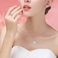 thumbnail image 5 of Uloveido White CZ Stone Diamond Bridal Jewelry Set Cheap Earrings Necklace and Ring Size 8 for T466, 5 of 6