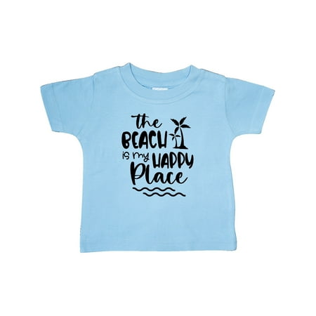 

Inktastic Spring Break the Beach is My Happy Place Gift Baby Boy or Baby Girl T-Shirt