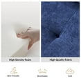 thumbnail image 4 of 55" Upholstered Ottoman Bench with Arms Low Back,End of Bed Entryway Bedroom Golden Tapered Leg Navy, 4 of 8