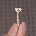 thumbnail image 3 of Cora Jewellery 1.5CT Round Moissanite Solitaire Engagement Ring For Women, 14K Yellow Gold, 3 of 7