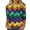 Top - A12 Purple, variant on Xdegoge Womens Mardi Gras Tops Plus Size Crewnceck 3/4 Sleeve Top Luminous Casual Pullover Dazzling Neon Carnival Outfit