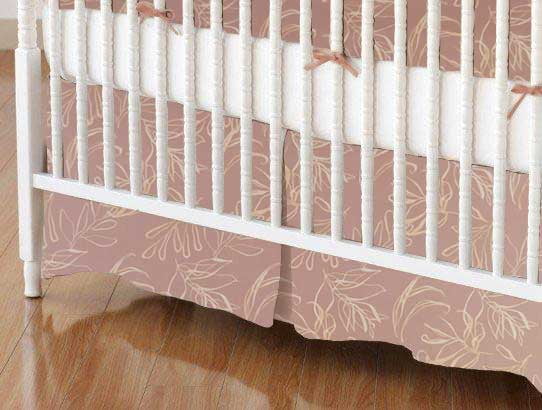 mauve crib skirt