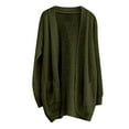 thumbnail image 3 of Baberdicy Women's Long Sleeve Open Front Cardigan Casual Tops with Pockets Army Green, Size: S-5Xl, 3 of 3
