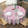 thumbnail image 3 of Pioneer Flower Round Tablecloth 60" X 60",Wrinkle Wipeable Table Cloth for Kitchen Dining Room Picnic Patio Party, 3 of 6