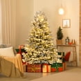 thumbnail image 2 of Topbuy 4.5 FT Pre-lit Artificial Christmas Tree Snow-flocked Xmas Tree with 200 Warm White LED Lights 688 Branch Tips, 2 of 9