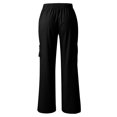 thumbnail image 4 of Sngxgn Wide Leg Pants for Women Pants with Pockets Loose Casual Work Trouser Pants(Black,S), 4 of 4