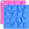 Ancefine 2 Pack 16-Cavity Insect Silicone Molds Butterfly Snail Ladybug Bee Bug Mold for Chocolate Candy Jello Crayon Cute Mini Soap Mould Ice Cube Tray