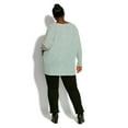 thumbnail image 4 of Avenue Women's Plus Size Leona Star Round Neckline Long Sleeves Top, 4 of 5