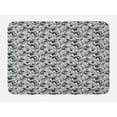 thumbnail image 1 of Hipster Bath Mat, Vintage Film Photo Cameras Grayscale Pattern Photography Hobby Theme, Plush Bathroom Decor Mat with Non Slip Backing, 29.5" X 17.5", Pale Grey White, by Ambesonne, 1 of 2