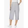 thumbnail image 2 of Woman Within Plus Size Petite Elastic-Waist Pull-On Knit Pocket Capri Pants, 2 of 6