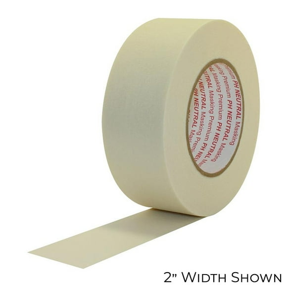 Framer Supply Acid Free Masking Tape ? 1.5? x 60yd, Wide Archival Artist Tape for Framing, Matting & Mounting, Acid-Free White Paper Tape for Artwork