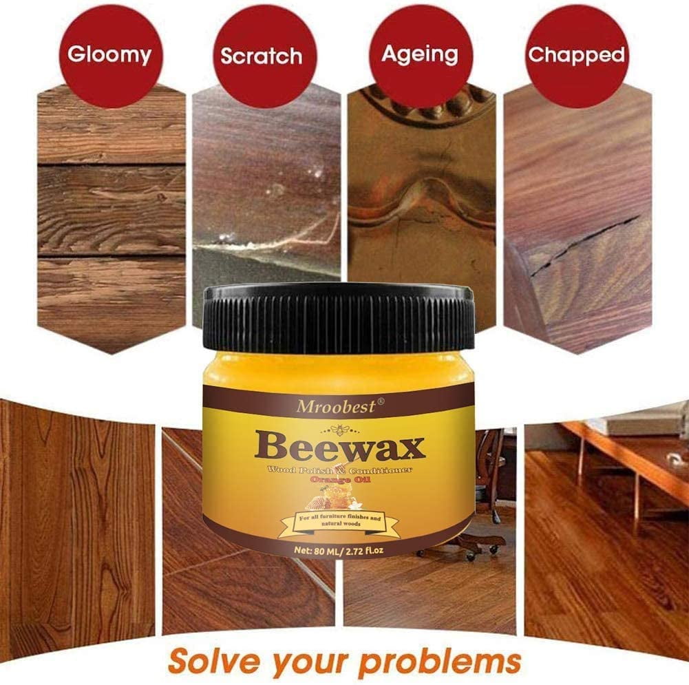 Natural Wood Wax Traditional for Furniture Details about   Wood Seasoning Beeswax Table Floor 
