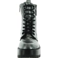 thumbnail image 3 of Guess Womens Fearne Faux-Leather Platform Combat & Lace-up Boots, 3 of 3